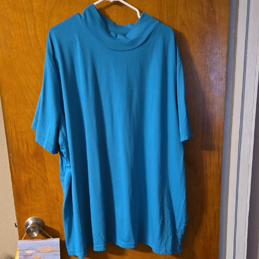 Roaman's Vibrant Teal Short Sleeve Tee 5X: 4/5XA